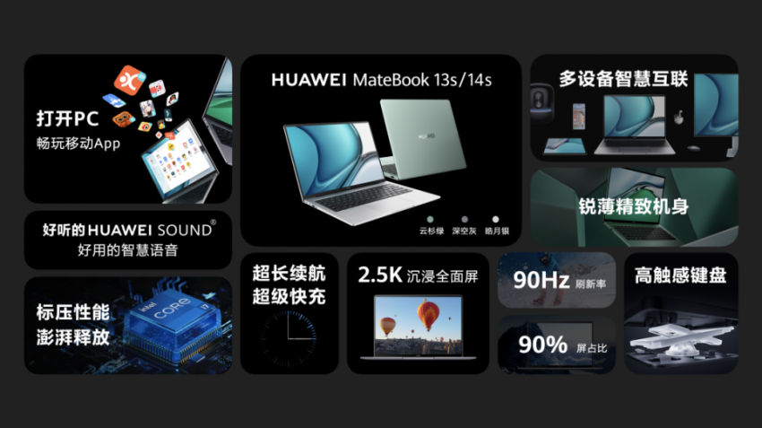 笔记本电脑可以装手机APP，华为MateBook 13s/14s正式发布(图5)