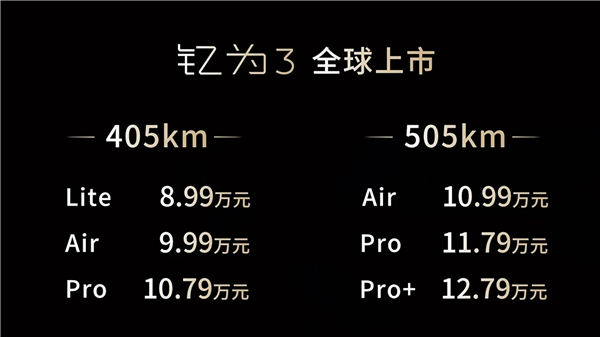 江淮钇为3上市：最长续航600公里、8.99万元起(图1)