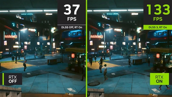 《赛博朋克2077》DLSS3开启/关闭对比 游戏性能原地飞天