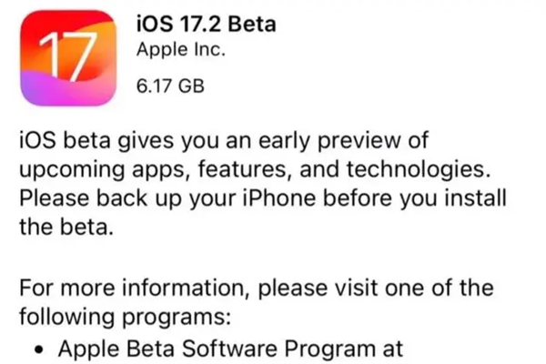 手记应用终于来了！iOS 17.2开发者预览版推送：更新包达6.2G