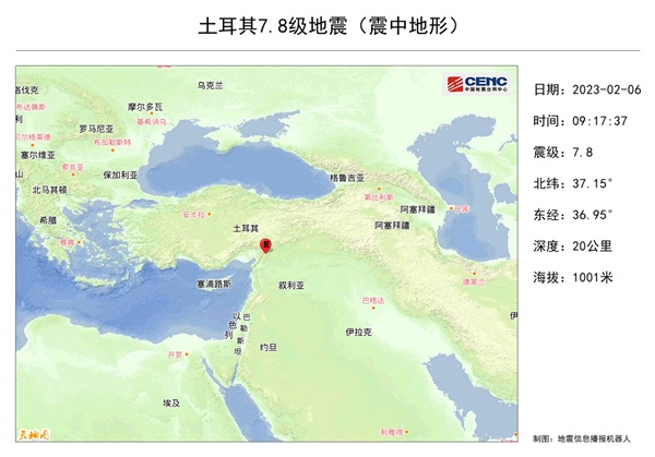 土耳其强震已致超1200人遇难！刚刚又一次7.8级超强余震