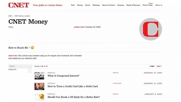 小编要失业了 美国科技媒体CNET用AI写文章：读者完全没发现