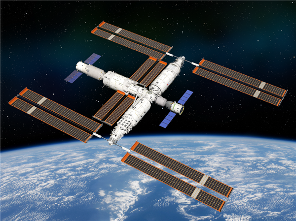 天舟七号为空间站航天员送“年货”：已完成空间站交会对接
