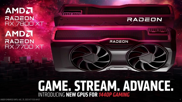 AMD正式发布RX 7800 XT、7700 XT！12GB显存碾压对手16GB
