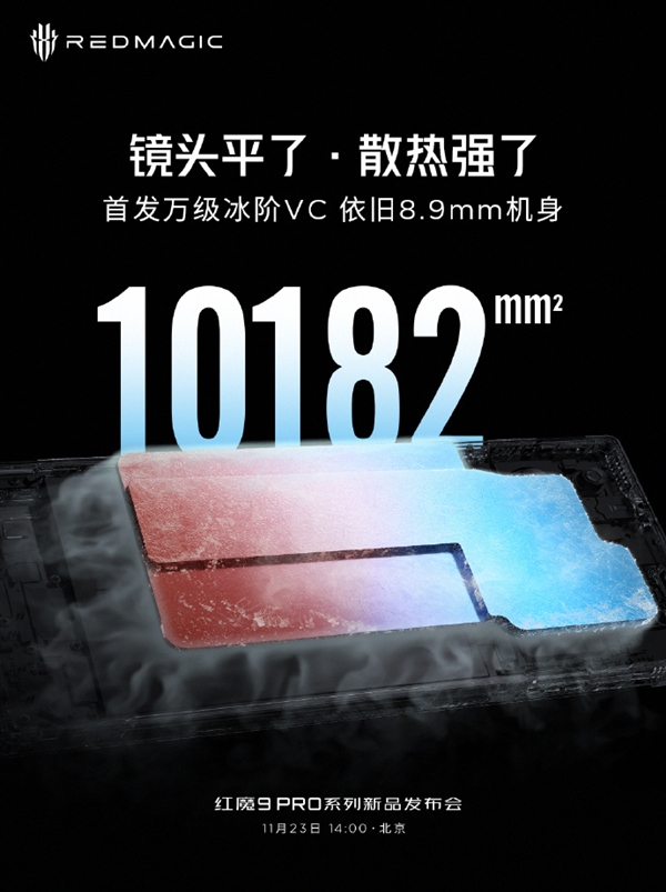 红魔9 Pro系列首发万级冰阶VC：CPU最多降温25℃