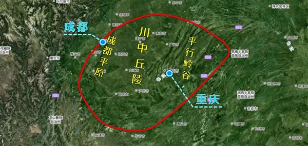民营卫星俯拍四川盆地：中国两项唯一的天府之国