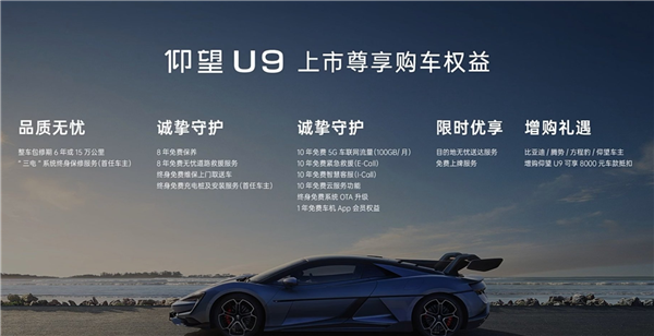 中国首款百万级超跑！比亚迪仰望U9上市：168万元