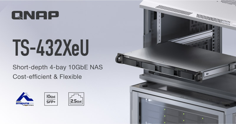 威联通TS-432XeU上市：短机身1U NAS，适合谁？