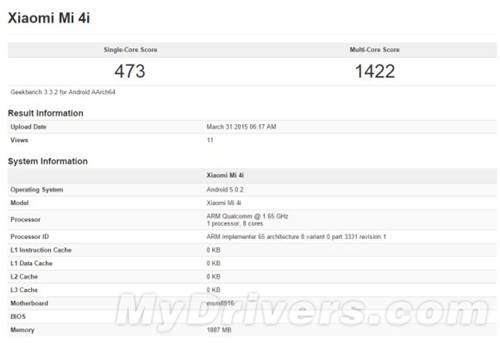 小米新机Mi4i曝光 运行全新的Android 5.0.2(图1) 2_副本