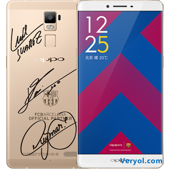 绝版收藏 巴萨MSN签名版OPPO R7 Plus开拍(图1) 1