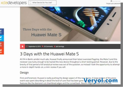 美媒XDA:和华为Mate S共度的3天(图1) " style=