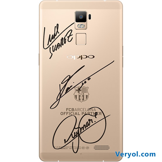 绝版收藏 巴萨MSN签名版OPPO R7 Plus开拍(图2) 2