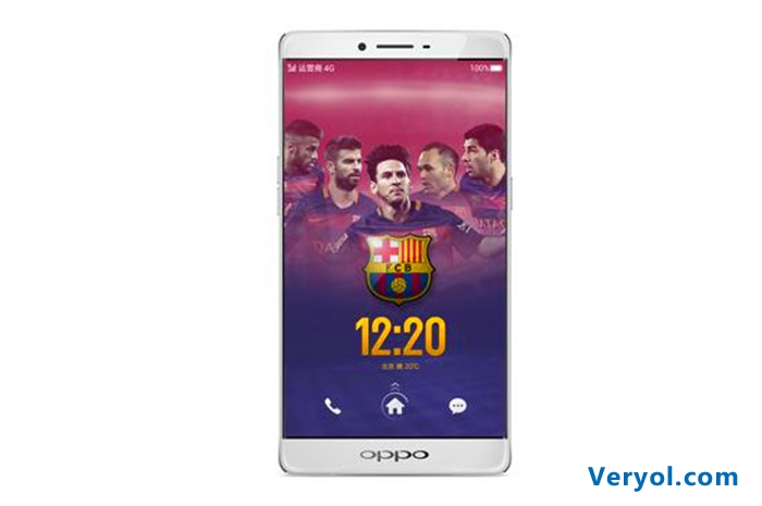 为联合发布会准备 !OPPO R7 Plus定制版曝光巴萨元素浓重(图2) oppo.3