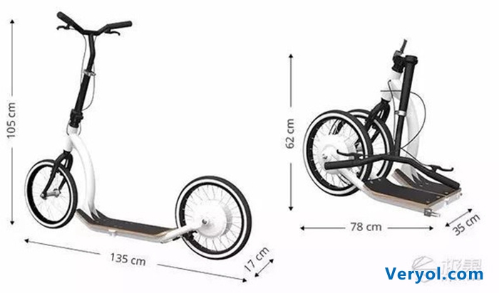 SmartPed 可折叠电动滑板车 需人工助力(图2) 90fba609e4141797c1e413
