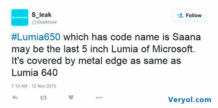 5英寸、金属边框 微软又一款Lumia手机曝光(图1) lumia.1