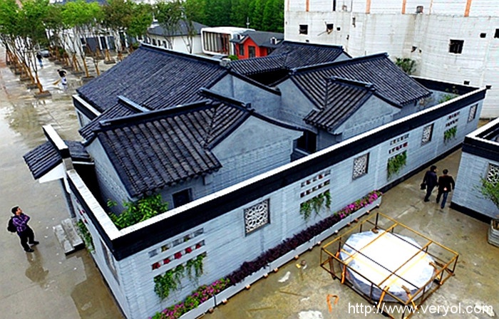 变废为宝!上海一公司用垃圾尾矿3D打印出“庭院别墅”(图1) a