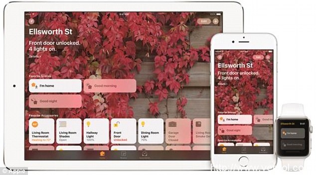苹果将发布iOS 10系统,其中包含一款智能家居APP(图1) 20160906105418785