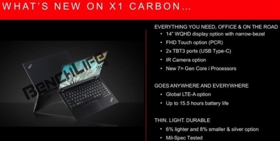 新一代ThinkPad X1 Carbon配置曝光 有望下月亮相(图1) 2301619_161213143909_1_lit