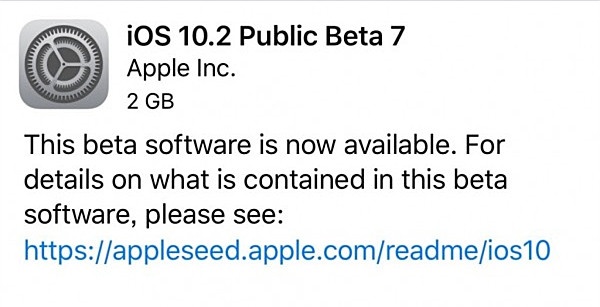 苹果发布iOS 10.2第7个测试版,更新的还不少呢(图1) s_31d1ea1a53a34bc29e282c53a3babc9c