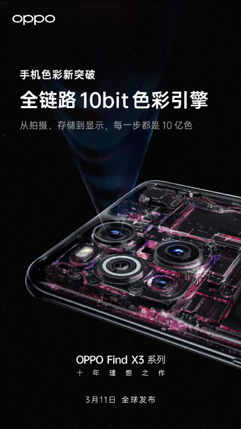 影像新突破，OPPO Find X3系列将采用10亿色双主摄(图3)