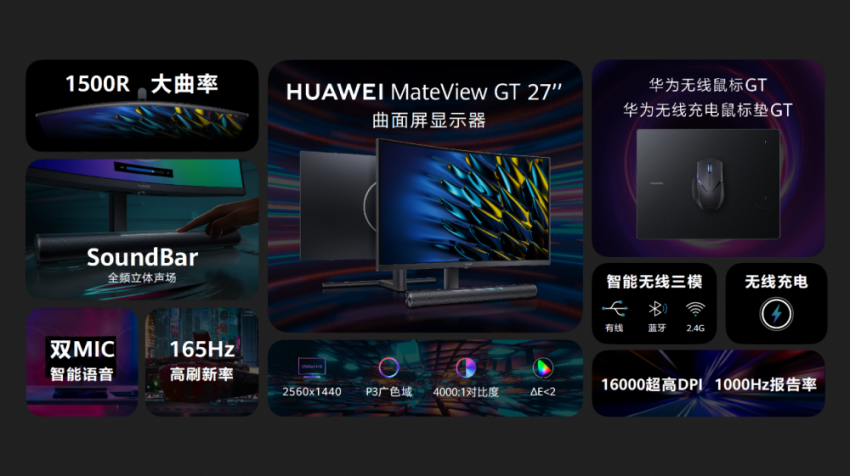 华为MateView GT 27英寸显示器正式发布 非凡性能带来出色体验(图1)
