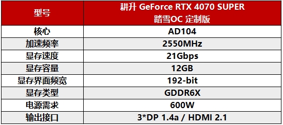 耕升 GeForce RTX 4070 SUPER 踏雪OC 定制版评测！DLSS 3完美体验2K《黑神话：悟空》！(图3)