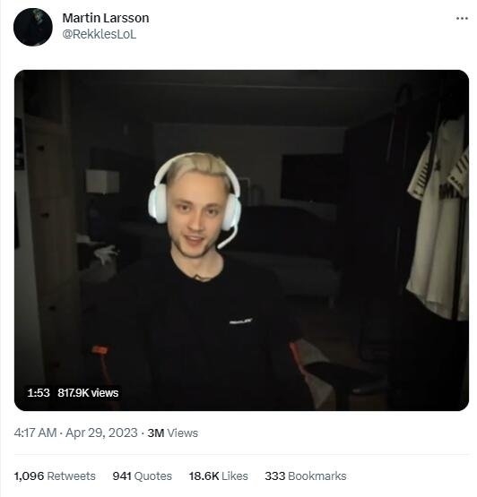 Uzi老对手官宣转型!LOL“欧成”Rekkles改打辅助