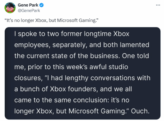 IGN新文章获得认可：Xbox已死 现在是微软Gaming