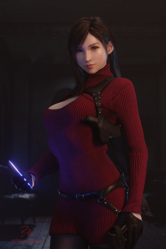 博主自制《FF7》蒂法、爱丽丝美图 身材太顶了!