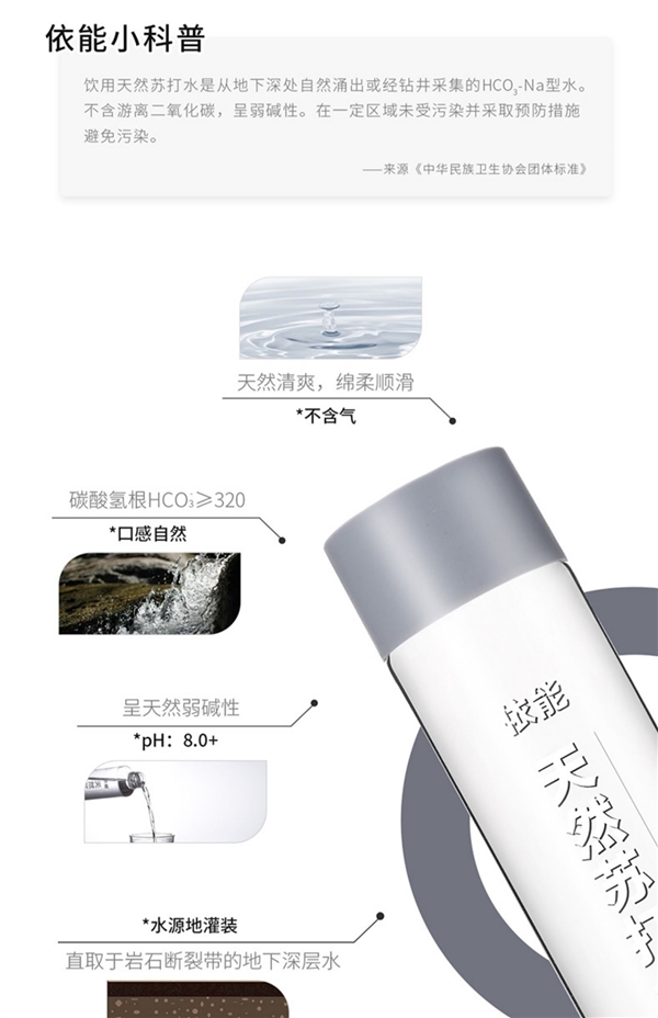 没有科技与狠活 ：依能天然苏打水2.3元发车 无糖无气0卡