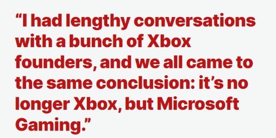 IGN新文章获得认可：Xbox已死 现在是微软Gaming