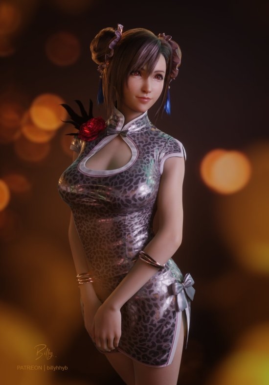 博主自制《FF7》蒂法、爱丽丝美图 身材太顶了!
