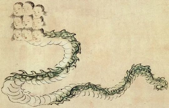 九头相柳的9个头怎么摆的？真心佩服中国古人的想象力