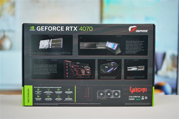 独特磁吸智屏！七彩虹iGame RTX 4070 Vulcan OC显卡图赏