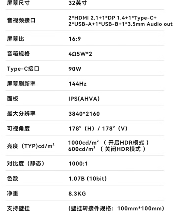 1152分区+4K 144Hz 联合创新32寸miniLED显示器首发5399元