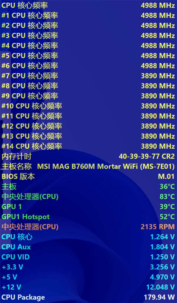 DIY技巧:微星B760主板13600K降压教程 CPU温度暴降25℃