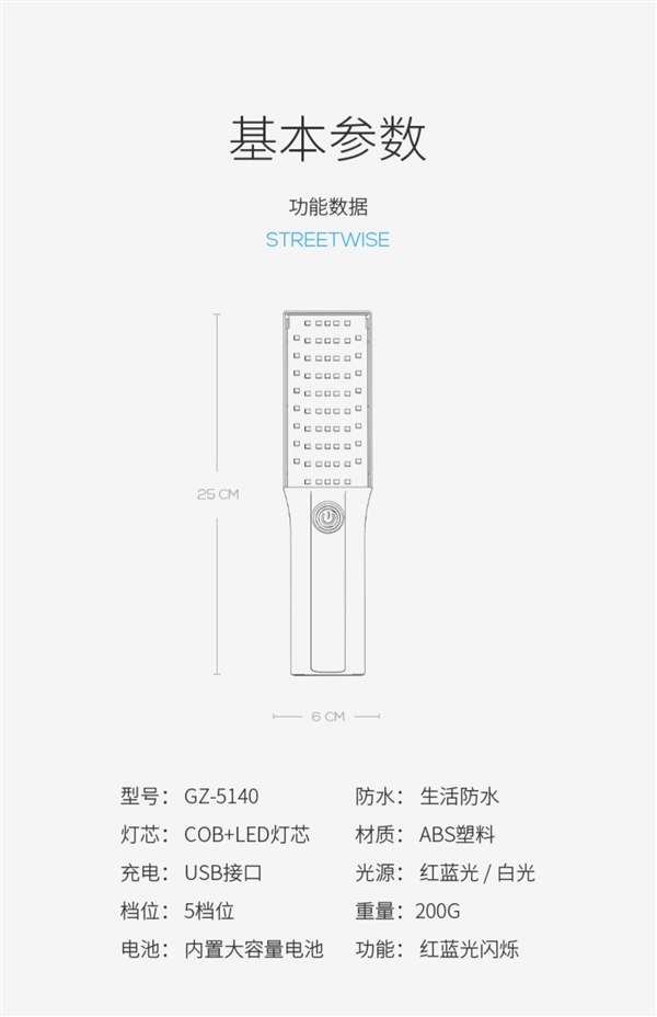 免费试用30天!800mAh充电强光手电:9.9元狂促