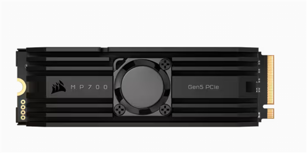 性能残血还带风扇 海盗船PCIe 5.0硬盘开卖：性价比竟然很高