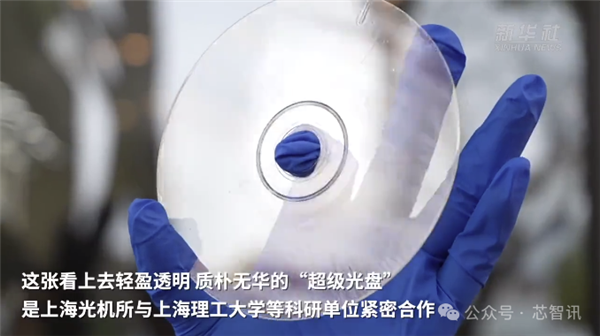 中国发明“超级光盘”：容量上百倍于普通硬盘 寿命40+年