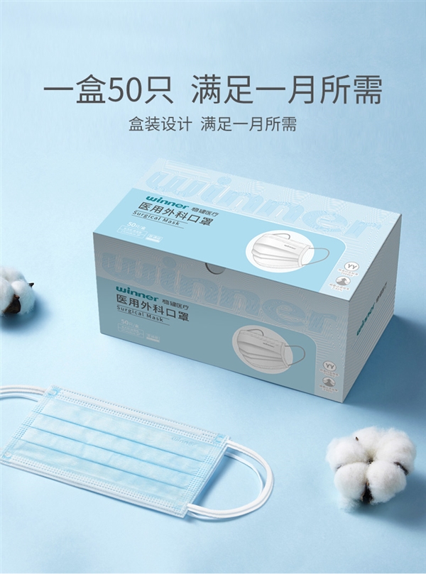 成人款儿童款都有:稳健医用外科口罩3盒150只不到20元