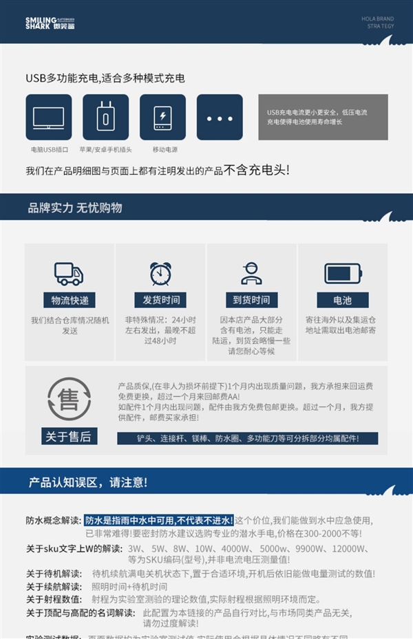 免费试用30天!800mAh充电强光手电:9.9元狂促