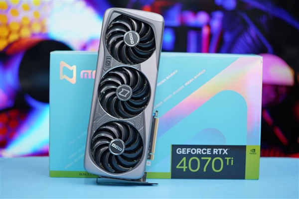 罕见5风扇设计!铭瑄RTX 4070 Ti MGG OC12G显卡图赏