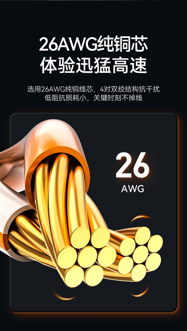 优惠全网罕见!胜为八类万兆网线7.5m大促:仅需23.9元