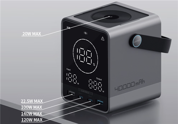 能带上飞机 CUKTECH 40000mAh移动电源首发899元:300W输出