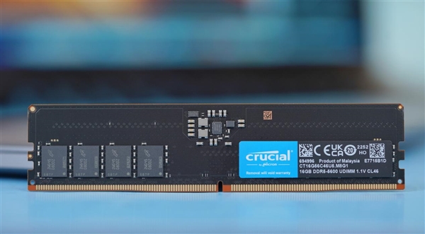 美光原厂颗粒!英睿达DDR5-5600 16GB×2内存图赏