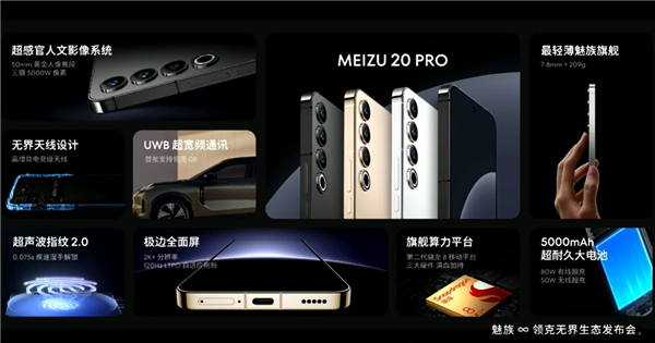 3999元起 魅族20 PRO发布:魅族史上最高标准旗舰