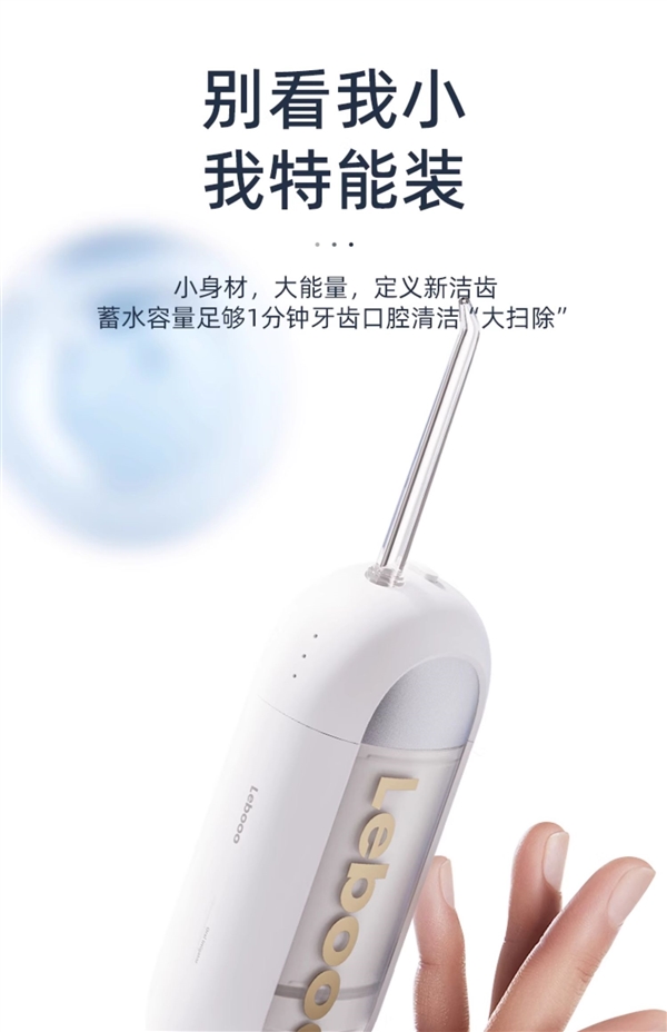 C口充电、IPX7防水：力博得冲牙器/电动牙刷76元起大促