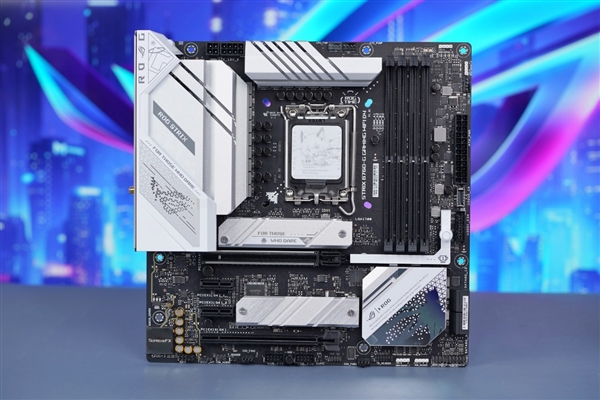 银白装甲！华硕ROG STRIX B760-G GAMING WIFI D4小吹雪主板图赏