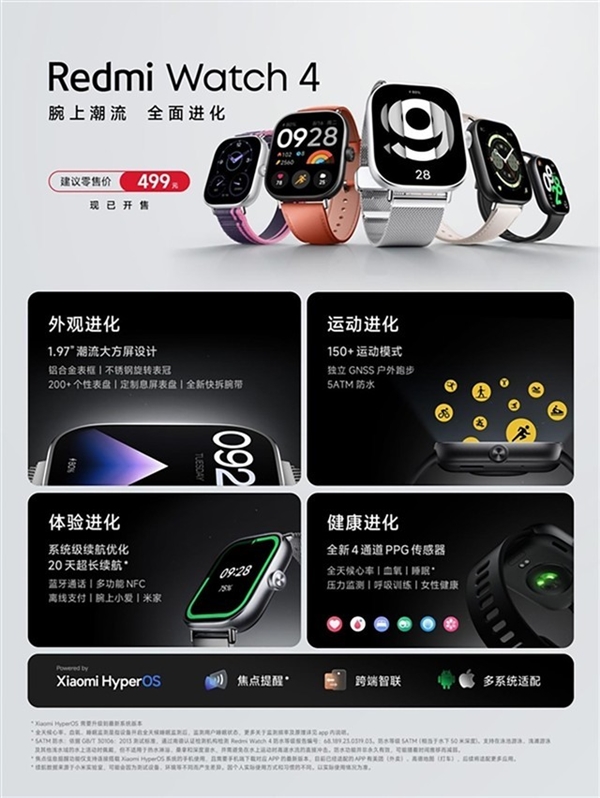 百元最香腕表！Redmi Watch 4亮点汇总