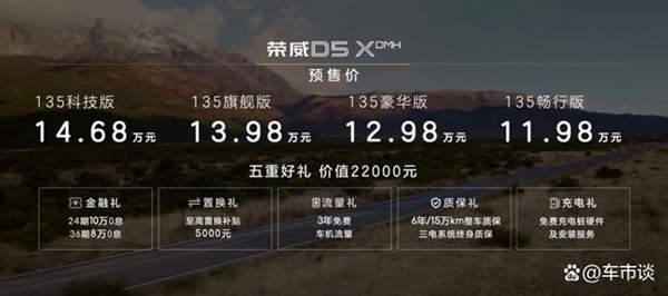 能跑1621公里！荣威D5X DMH成北京车展12万级最强混